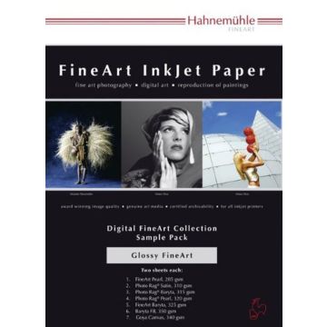 Glossy FineArt, A4 Sample Pack Hahnemühle