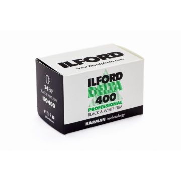 Delta 400 135/24 melnbaltā negatīvā foto filma, ILFORD