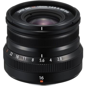 Fujifilm Fujinon XF 16mm f/2.8 R WR objektīvs, melns