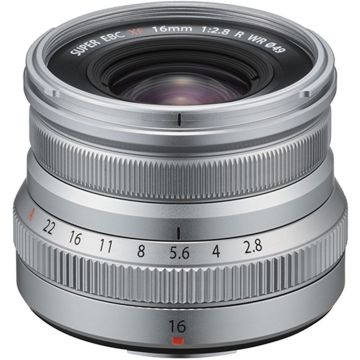 Fujifilm Fujinon XF 16mm f/2.8 R WR objektīvs, sudrabs