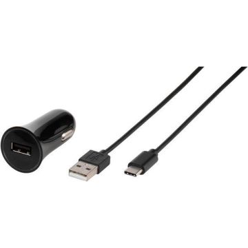 Vivanco automašīnas lādētājs USB-C 3A 1m, melns (38669)