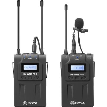Boya UHF Dual Lavalier Microphone Wireless BY-WM8 Pro-K1