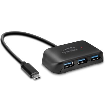 Speedlink USB centrmezgls Snappy Evo USB-C 4-portu (SL-140202)