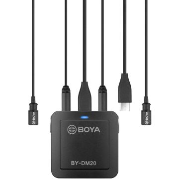 Boya mikrofona komplekts intervijām BY-DM20 paredzēts iOS un Android