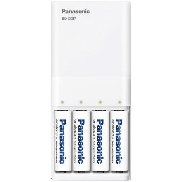 Panasonic eneloop lādētājs BQ-CC87USB + 4x1900