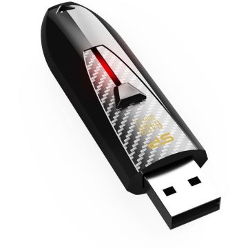 Silicon Power USB diski 32GB Blaze B25 USB 3.0, melns