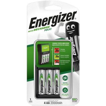Energizer Maxi CHVCM4-EU lādētājs ar 4x AA akumulatoriem