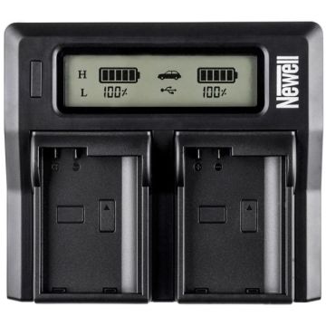 Newell DC-LCD divu kanālu lādētājs priekš NP-F, NP-FM sērijas akumulatoriem