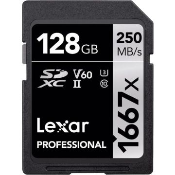 Lexar SDXC Pro 1667X UHS-II U3 R250/W120 (V60) 128GB