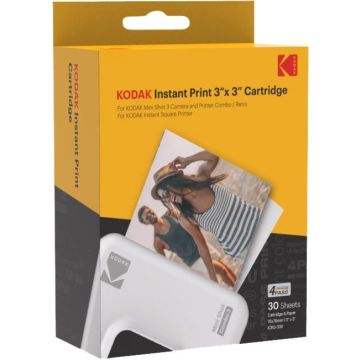 Kodak 3x3" foto papīra un tintes kasetnes komplekts, 30 loksnes