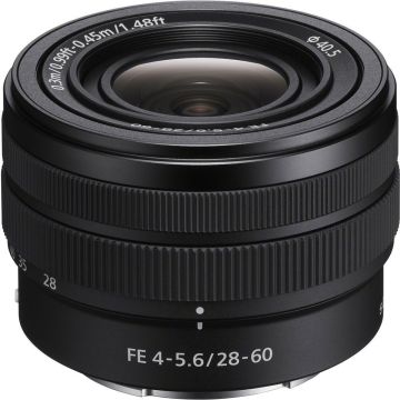 Sony FE 28-60mm f/4-5.6 objektīvs, melns