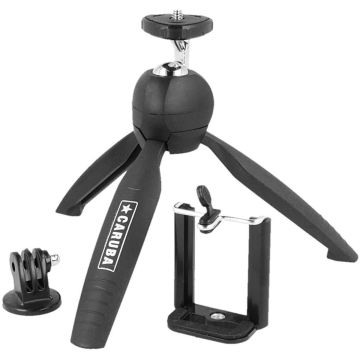Caruba Orbit15 mini statīvs ar telefona turētāju un GoPro turētāju