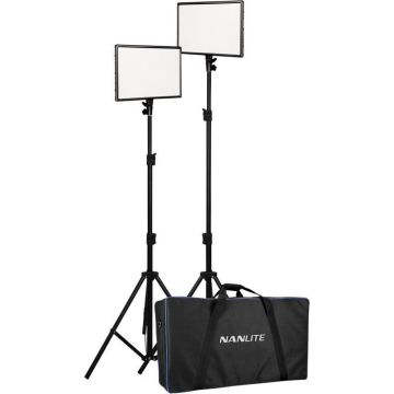 NANLITE LUMIPAD 25 LED 2 gaismu komplekts ar statīvu un somi