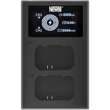 Newell FDL-USB-C divkanālu lādētājs priekš NP-FW50