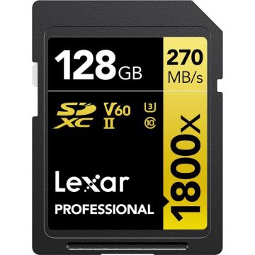 Lexar SDXC Pro atmiņas karte 1800x U3 UHS-II R280/W210 (V60) 128GB