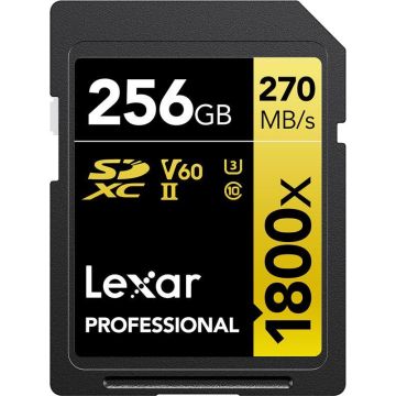Lexar SDXC Pro atmiņas karte 1800x U3 UHS-II R280/W210 (V60) 256GB