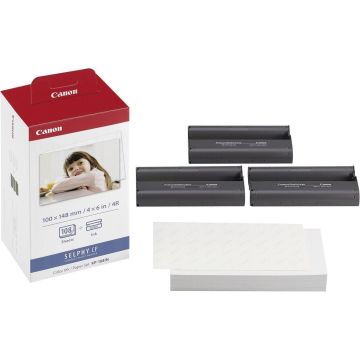 Canon fotogrāfijas papīrs + tintes komplekts KP-108IN 10x15cm 108 loksnes