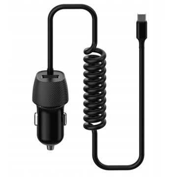 Platinet Automašīnas Lādētājs USB + Micro USB Kabelis 3.4A (45485)