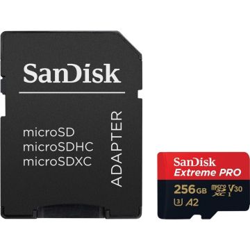 SanDisk microSDXC 256GB Extreme Pro A2 A2 C10 V30 UHS-I U3