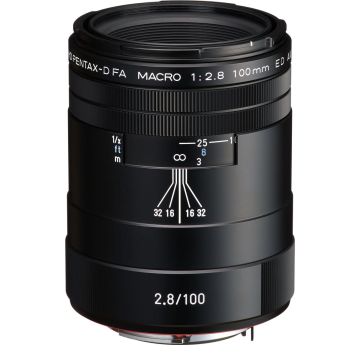 HD Pentax D-FA 100mm f/2.8 Macro ED AW objektīvs, melns