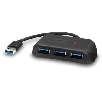 Speedlink USB koncentrators Snappy Evo 4 porti (SL-140109-BK)