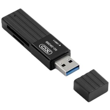 XO memory card reader DK05B 2in1 USB 3.0, melns