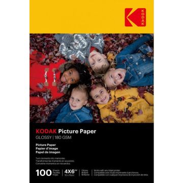 Kodak fotogrāfiju papīrs 10x15cm glancēts 180g 100 lapas
