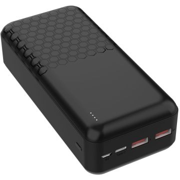 Platinet power bank 30000mAh PD QC, black (45933)