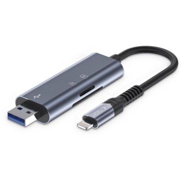 Tech-Protect karšu lasītājs Ultraboost SD/microSD Lightning/USB