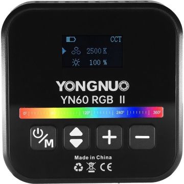 Yongnuo YN60 RGB II LED lampa - WB (2500 K - 9900 K) melna