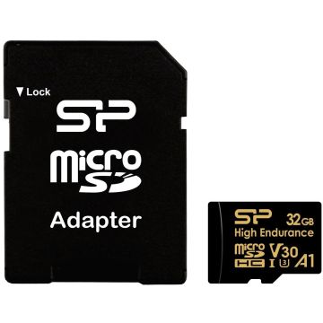Silicon Power atmiņas karte microSDHC 32GB High Endurance + adapteris