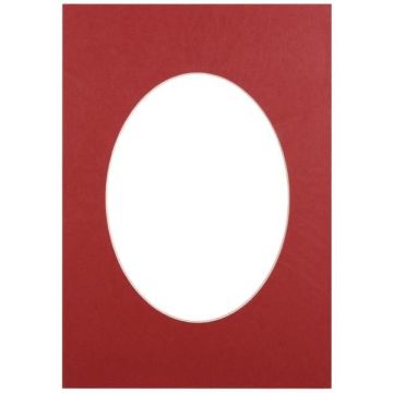 Paspartū 15x21, ķieģeļsarkans ovāls