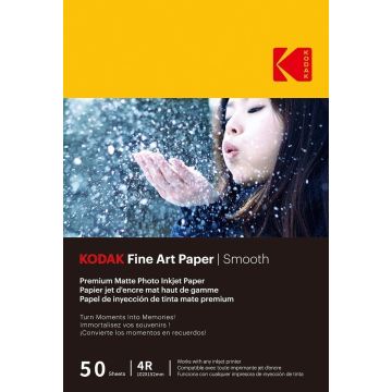 Kodak fotogrāfijas papīrs 10x15 Fine Art gluds 230g 50 lapas