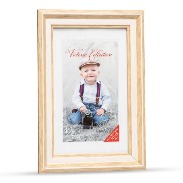 Fotogrāfijas rāmis Action 2 10x15, gaiši brūns/balts