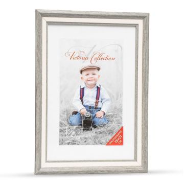 Fotogrāfiju rāmis Action 2 15x21, pelēks/balts