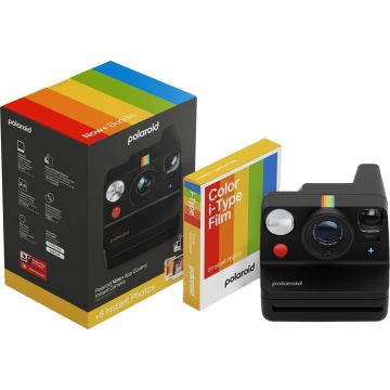 Polaroid Now+ Gen 3 Melna komplekts ar Krāsu Filmu (8 fotogrāfijas)