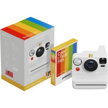 Polaroid Now+ Gen 3 Balts Komplekts ar Color Film (8 fotogrāfijas)