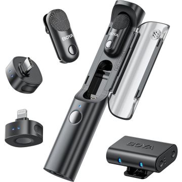 Boya bezvadu mikrofons Magic-02 USB-C/Lightning/3.5mm