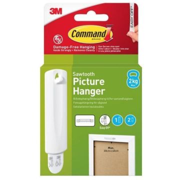 3M attēlu piekārtotājs Command Sawtooth 1 āķis+2 sloksnes, balts