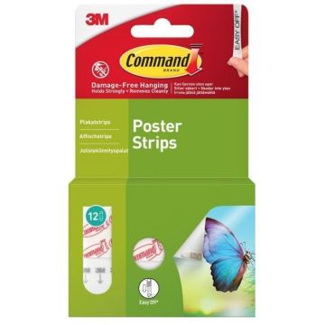 3M Command Poster Strips 12gab.