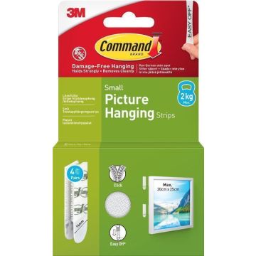 3M Command Strips Mazs 4 gab., balts