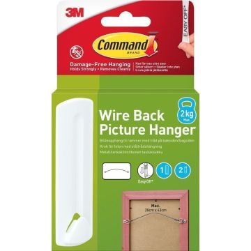 3M attēlu piekārtotājs Command Wire 1 āķis+2 sloksnes, balts