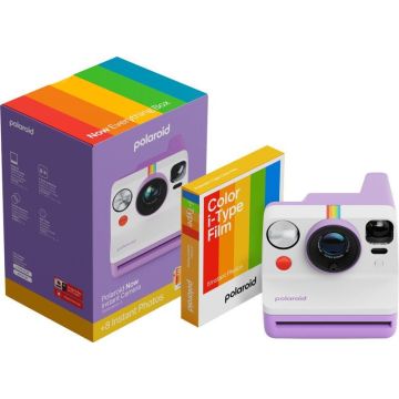 Polaroid Now Gen 3 Purple komplekts ar krāsaino filmu (8 fotogrāfijas)