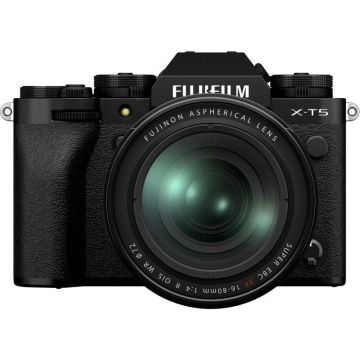 Fujifilm X-T5 mirrorless kamera ar 16-80mm objektīvu melna