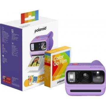 Polaroid Go Gen 3 momentfoto kamera violeta + krāsainās filmas komplekts (8 kadri)