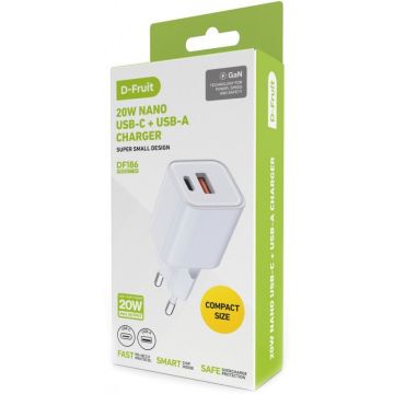 D-Fruit charger 20W Nano USB/USB-C DF186