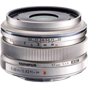 M.Zuiko Digital 17mm f/1.8, sudrabs