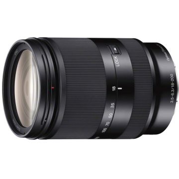 Sony E 18-200mm f/3.5-6.3 OSS, Melns