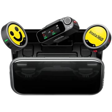 Insta360 Mic Pro mikrofonu sistēma (2TX + 1RX), melna