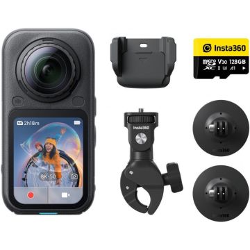 Insta360 X6 Motorcycle Bundle, midnight black